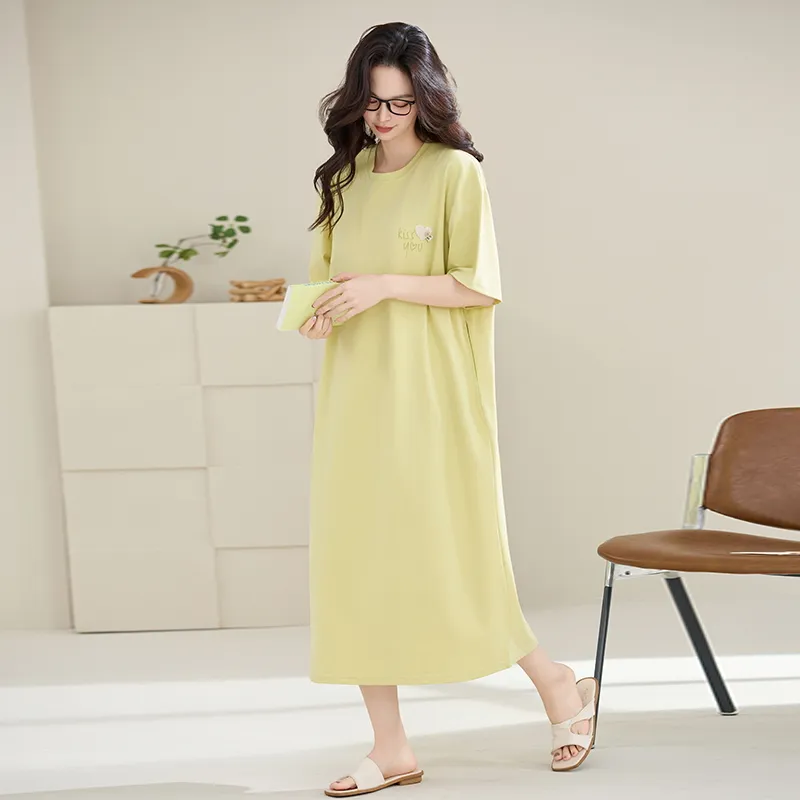 MADALLO Nightgown Women's Yellow Green-3