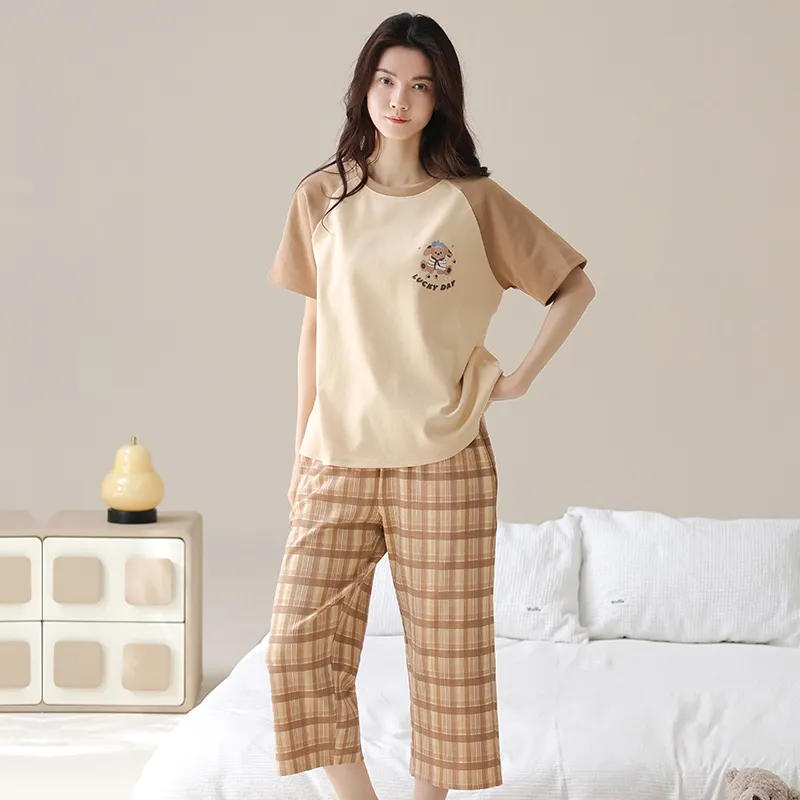 MADALLO Pajama Set Women's Light Brown-1