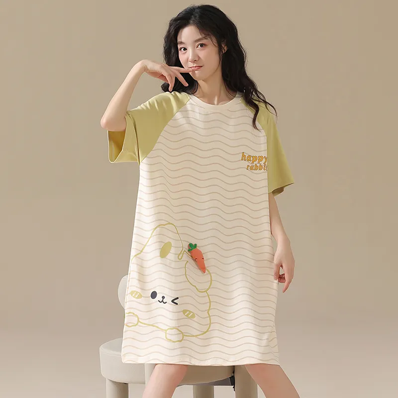 MADALLO Nightgown Women's Yellow Green-1
