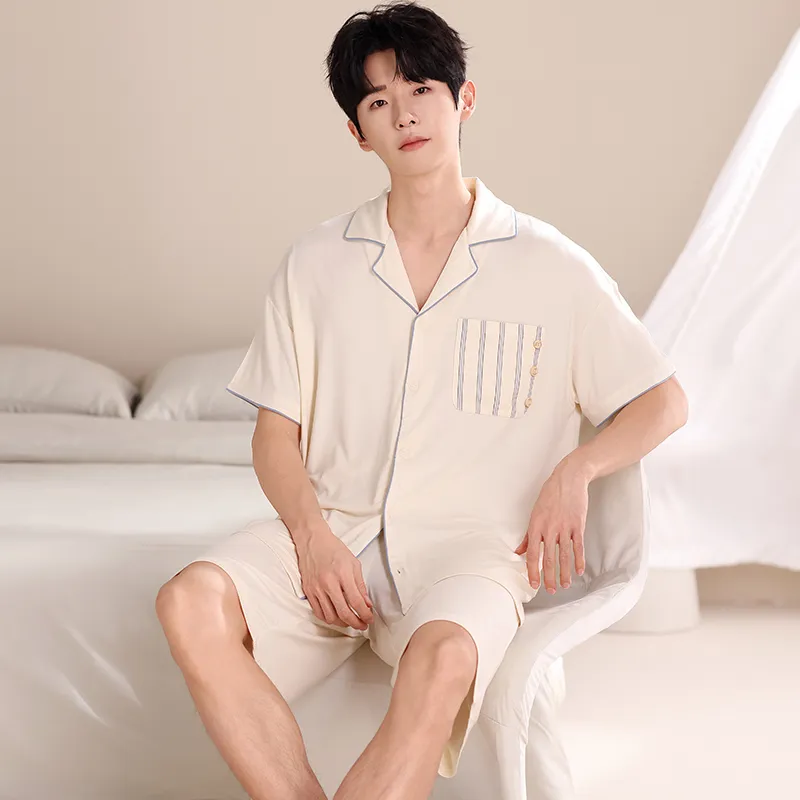 MADALLO Pajama Set Men's Apricot-4