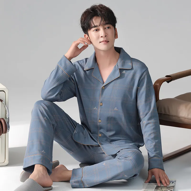 MADALLO Pajama Set Men's Steel Blue-4