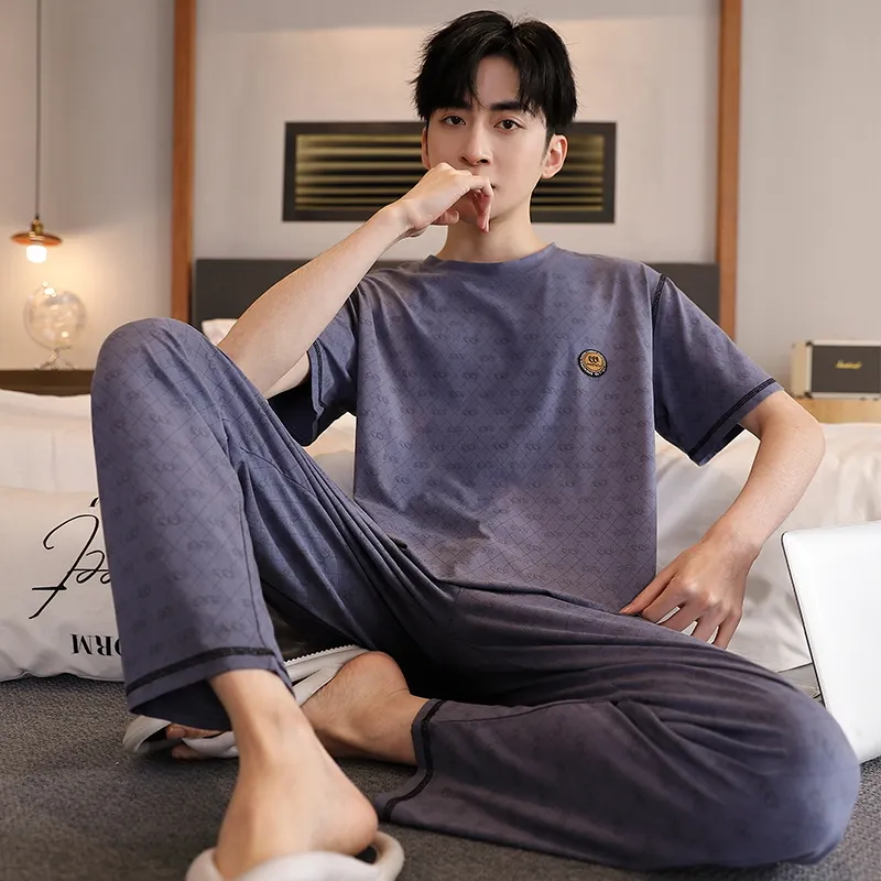 MADALLO Pajama Set Men's Dusty Blue-1