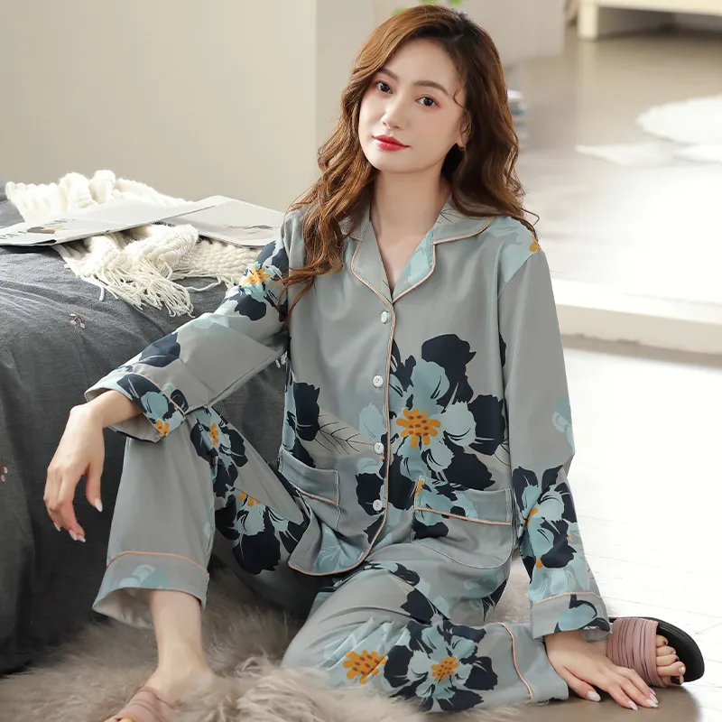 MADALLO Pajama Set Women's Steel Blue-1