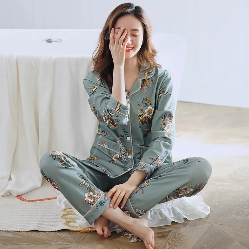 MADALLO Pajama Set Women's Uniform Blue-4