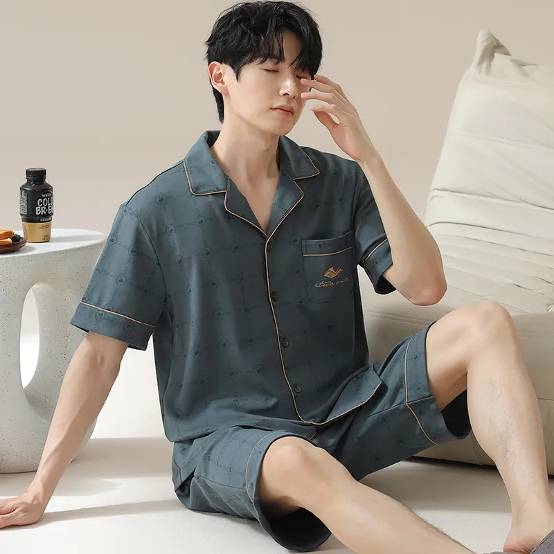 MADALLO Pajama Set Men's Peacock Green-3