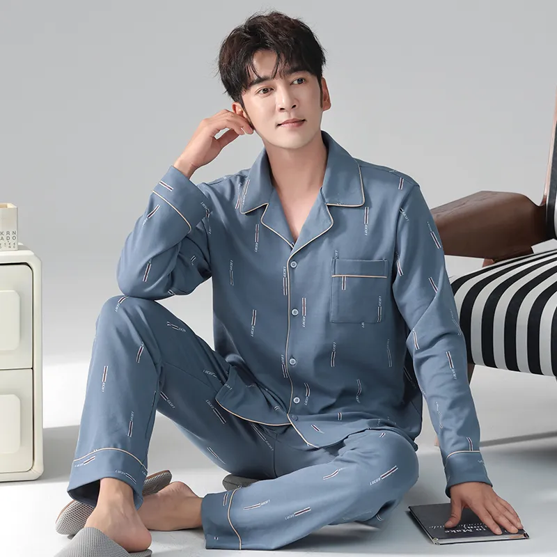 MADALLO Pajama Set Men's Steel Blue-5