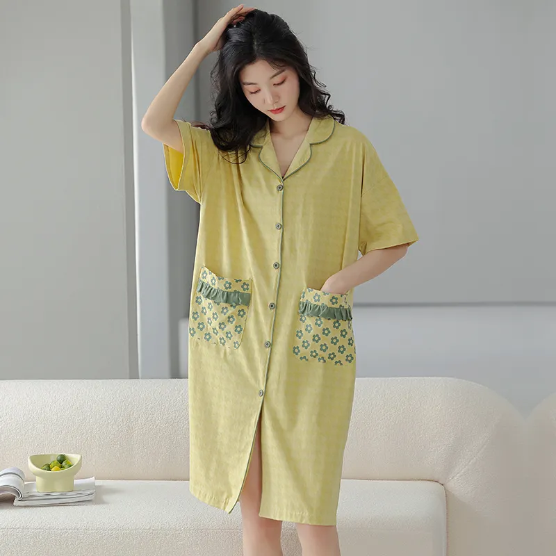 MADALLO Nightgown Women's Yellow Green-1