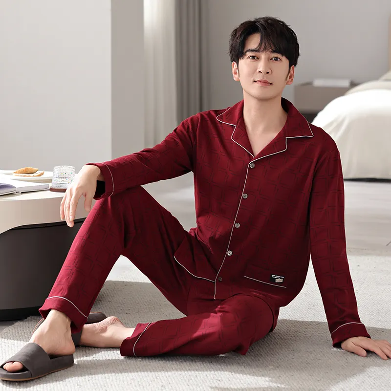 MADALLO Pajama Set Men's Deep Red-2
