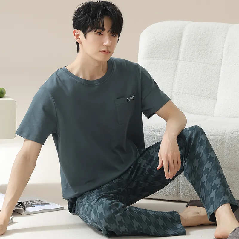 MADALLO Pajama Set Men's Peacock Green-3