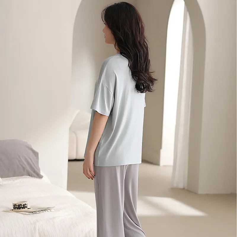MADALLO Pajama Set Women's Dusty Blue-7
