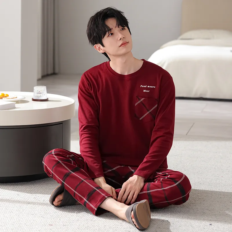 MADALLO Pajama Set Men's Deep Red-2
