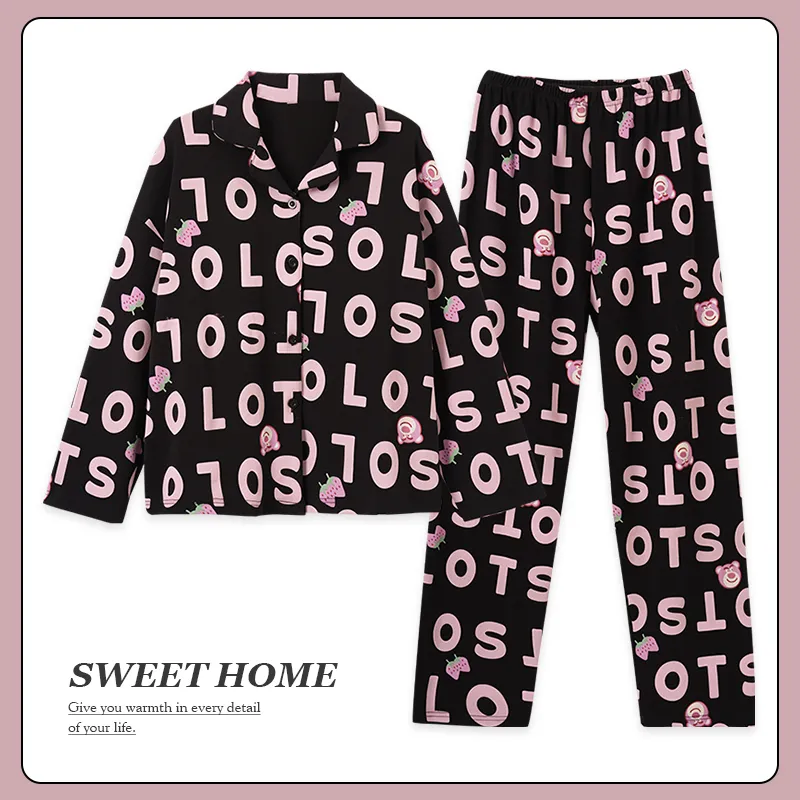 MADALLO Pajama Set Unisex Black-3