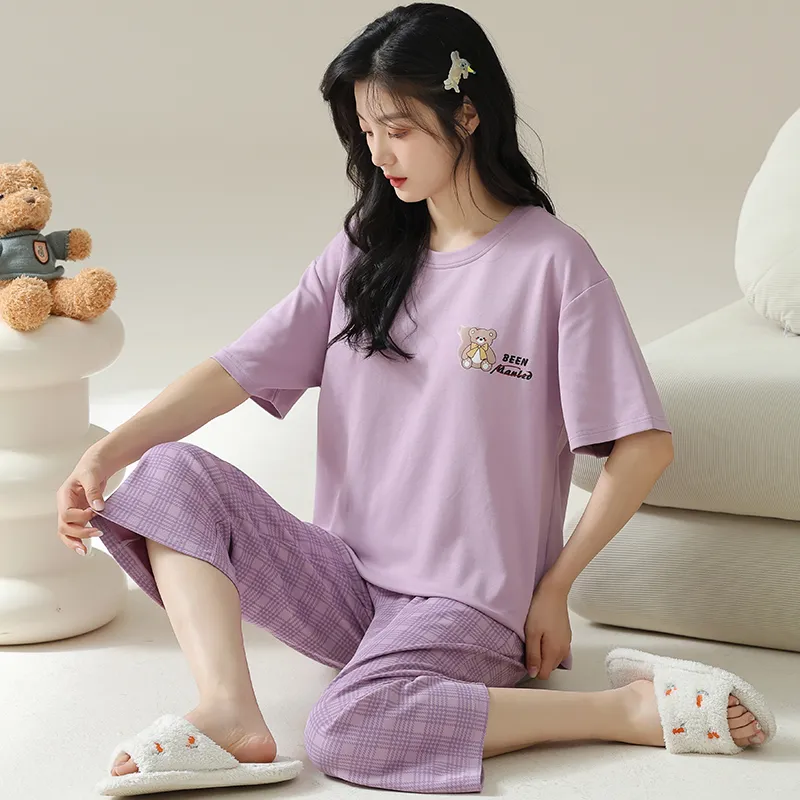 MADALLO Pajama Set Women's Dark Purple-3