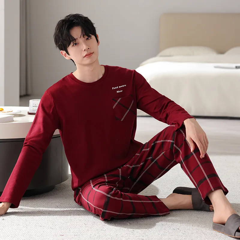 MADALLO Pajama Set Men's Deep Red-3
