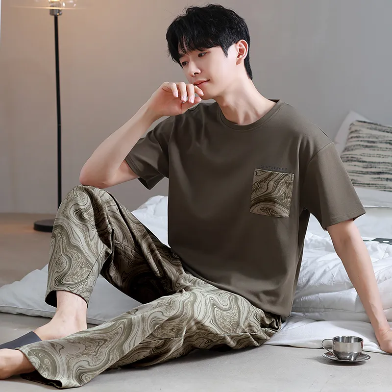 MADALLO Pajama Set Men's Dark Brown-3