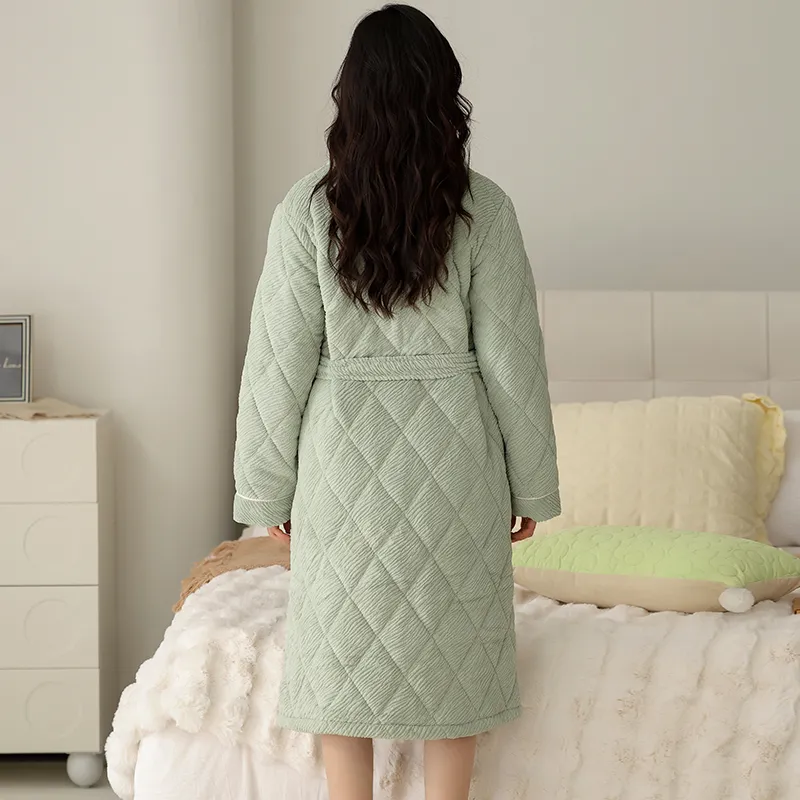 MADALLO Pajama Robe Women's Light Green-1