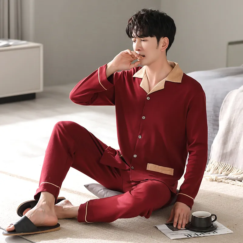 MADALLO Pajama Set Men's Deep Red-5