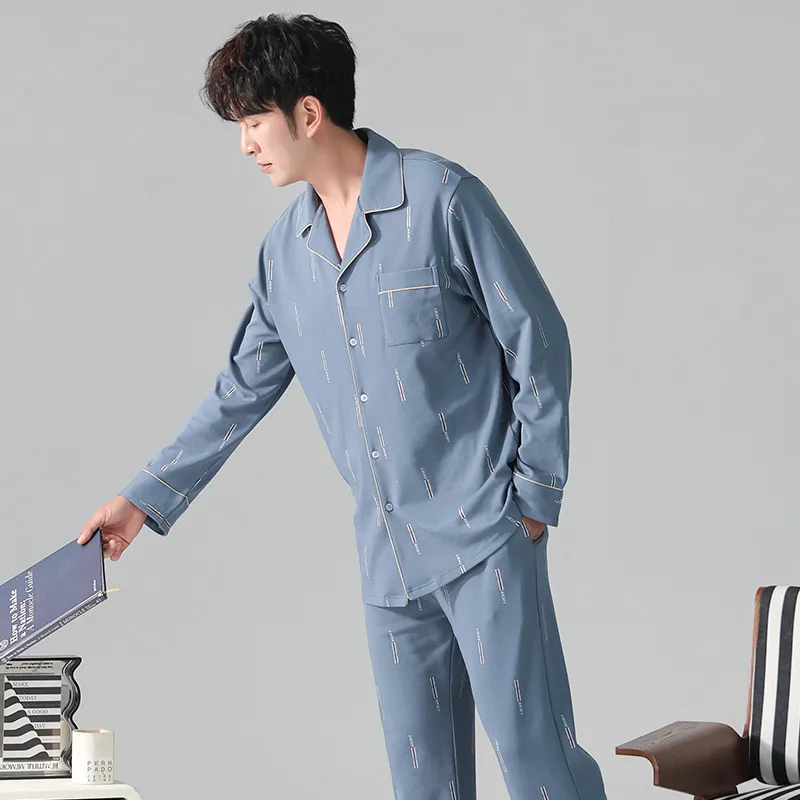 MADALLO Pajama Set Men's Steel Blue-2