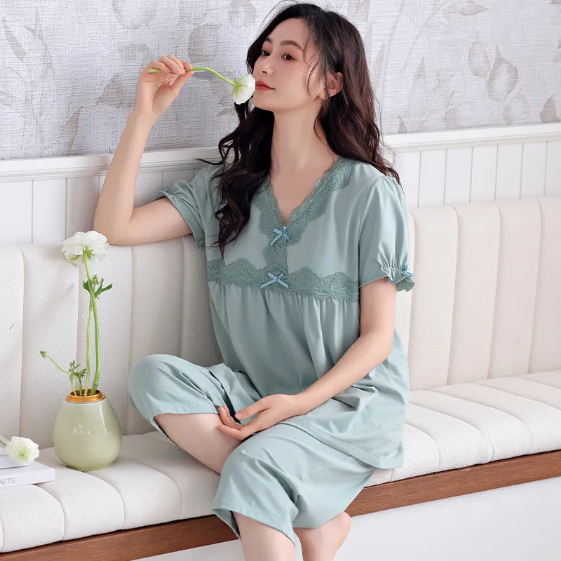MADALLO Pajama Set Women's Peacock Green-3