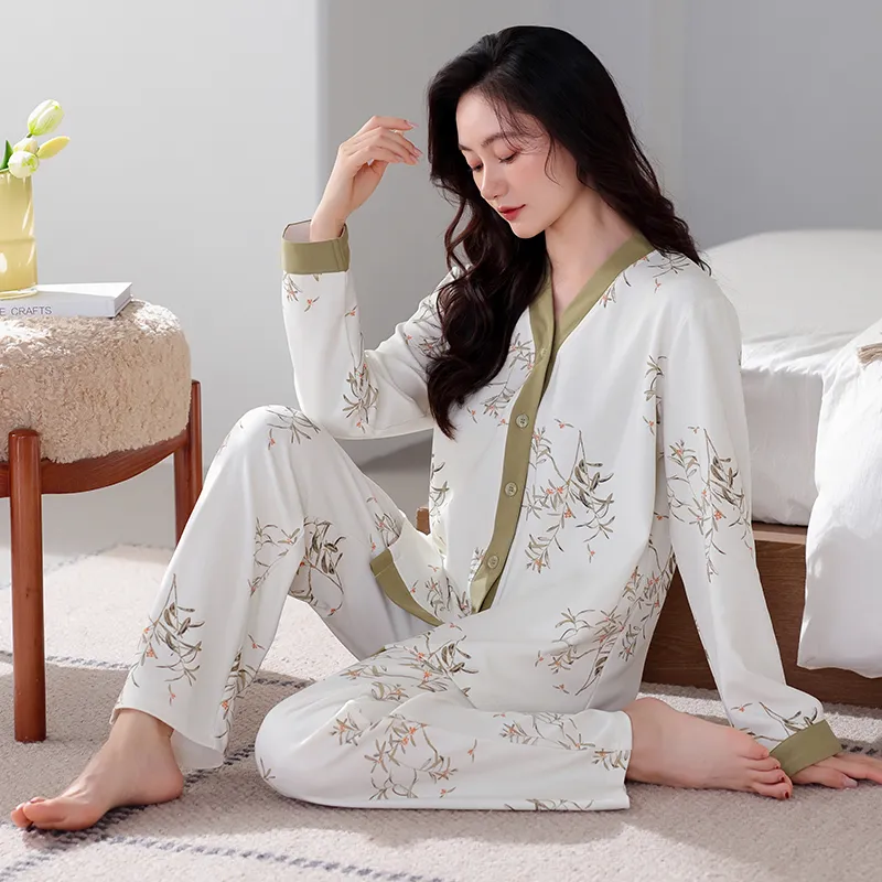 MADALLO Pajama Set Women's Olive Green-2