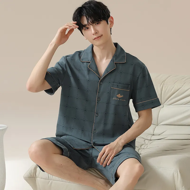 MADALLO Pajama Set Men's Peacock Green-1
