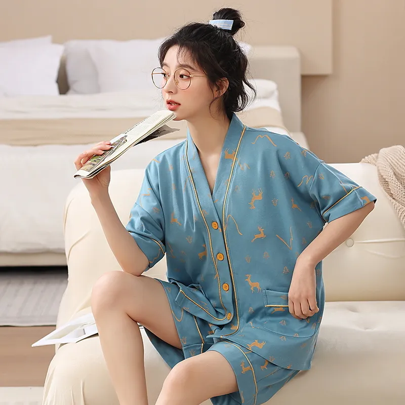 MADALLO Pajama Set Women's Peacock Blue-5