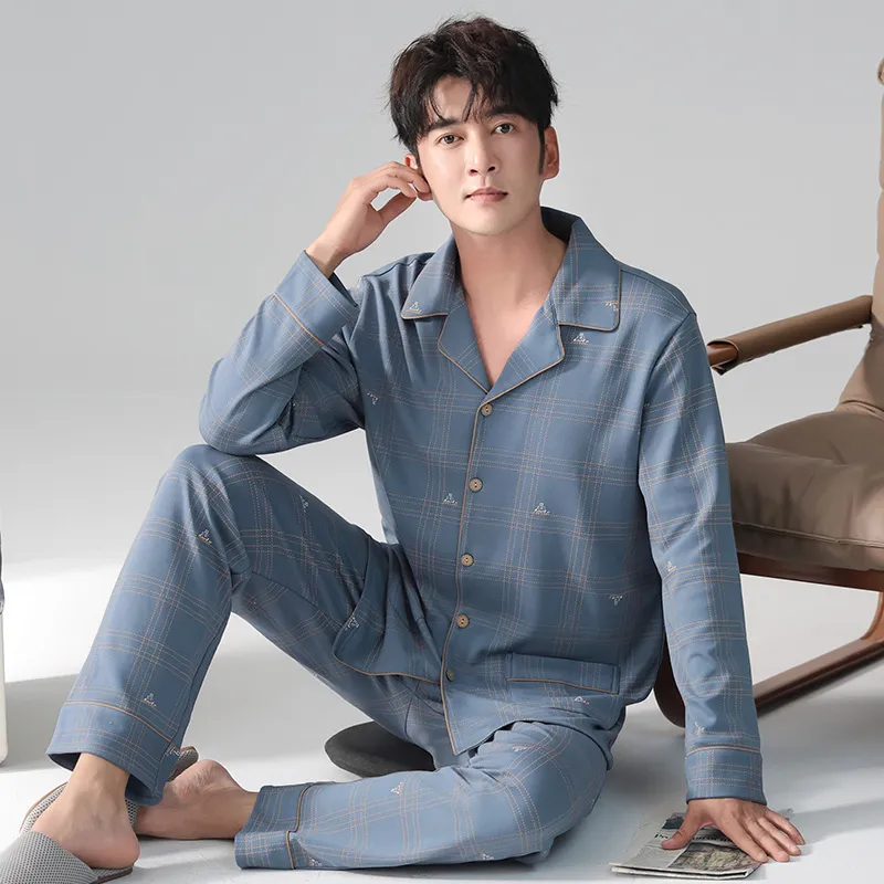 MADALLO Pajama Set Men's Steel Blue-5