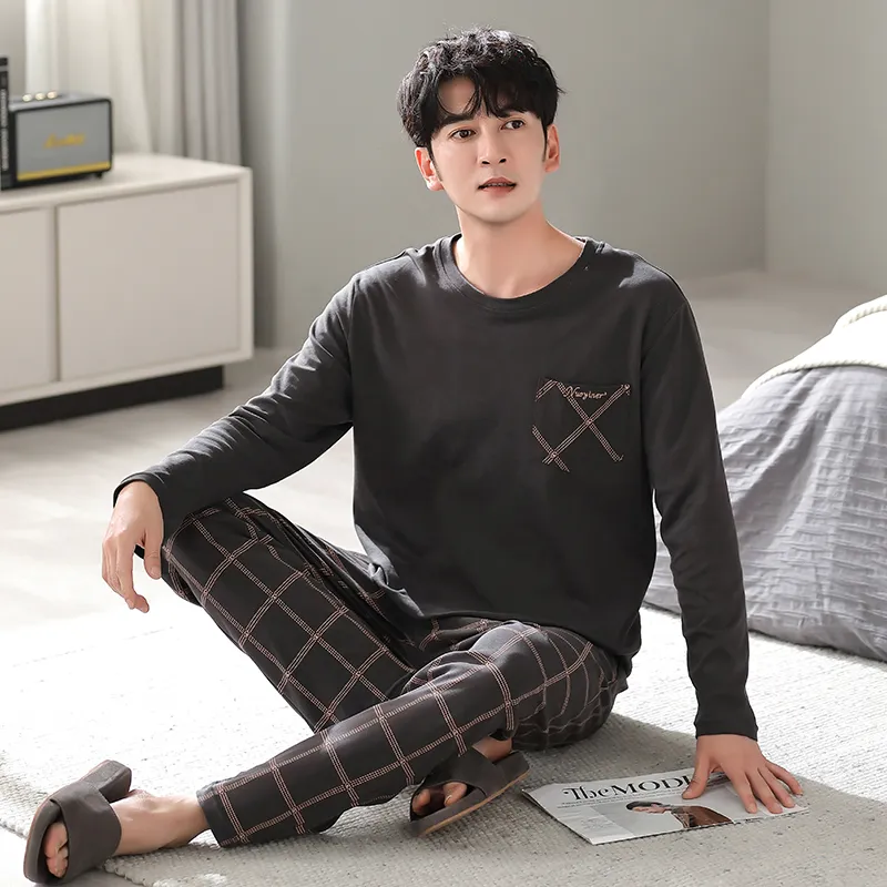 MADALLO Pajama Set Men's Dark Brown-1