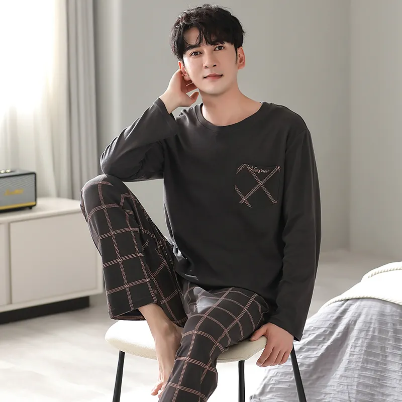 MADALLO Pajama Set Men's Dark Brown-5