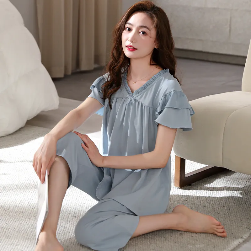 MADALLO Pajama Set Women's Sky Blue-1
