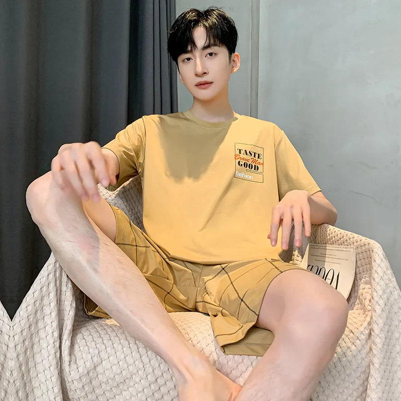 MADALLO Pajama Set Men's Yellow-4