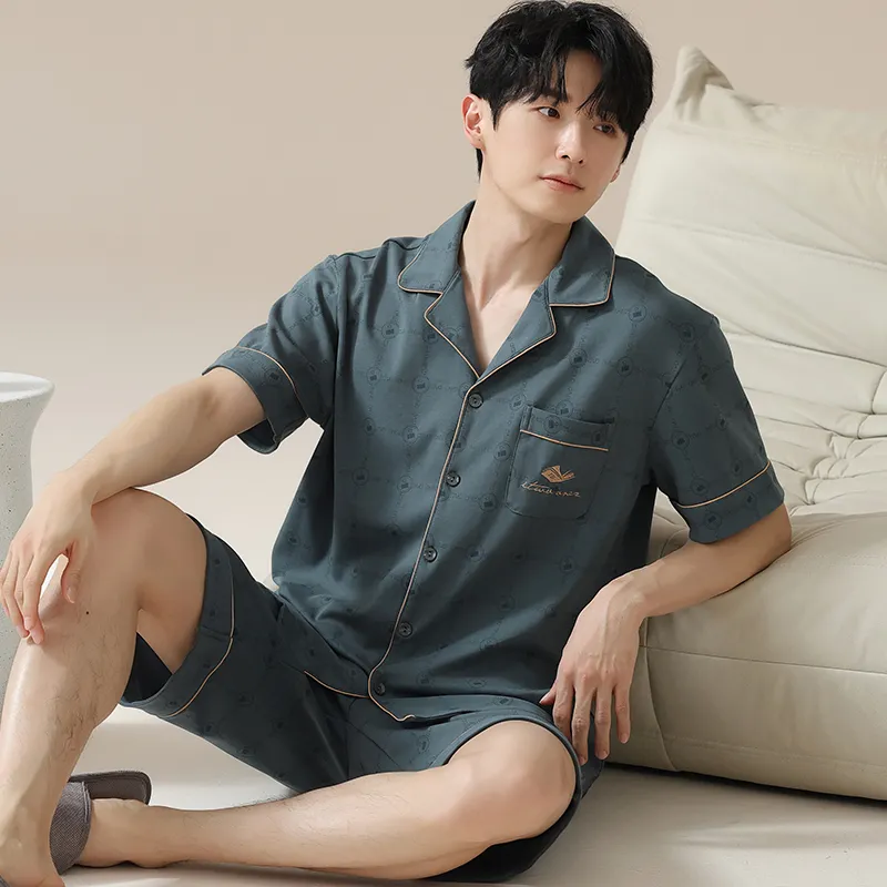 MADALLO Pajama Set Men's Peacock Green-5