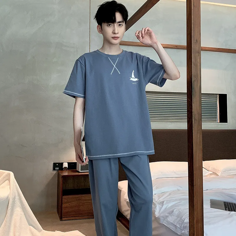 MADALLO Pajama Set Men's Steel Blue-4