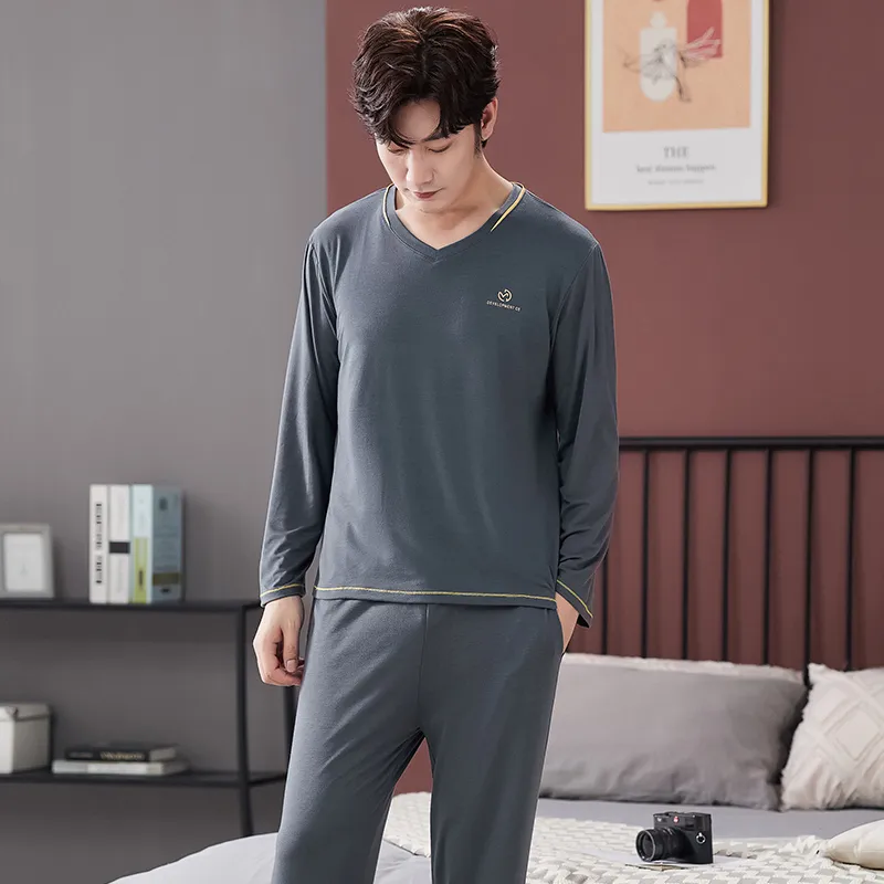MADALLO Pajama Set Men's Charcoal Gray-2