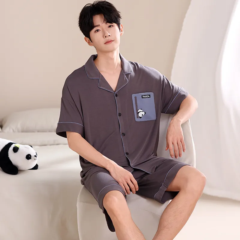 MADALLO Pajama Set Men's Dark Purple-4