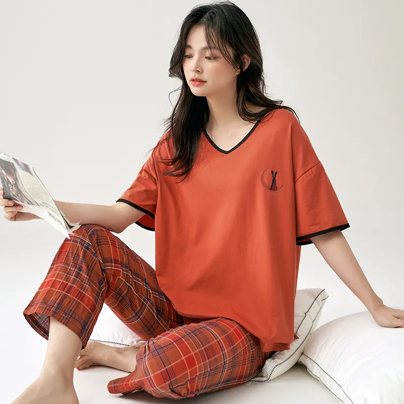 MADALLO Pajama Set Women's Orange Red-3