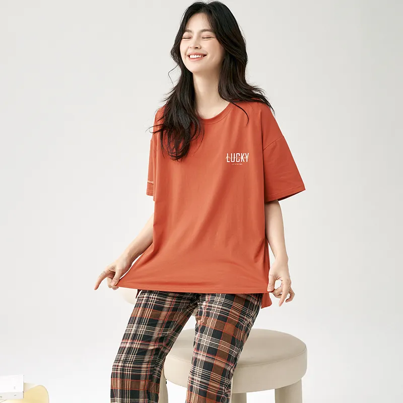 MADALLO Pajama Set Women's Orange Red-5