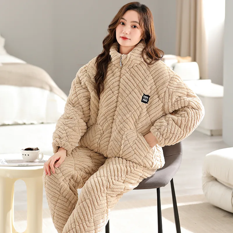 MADALLO Pajama Set Women's Wheat-4