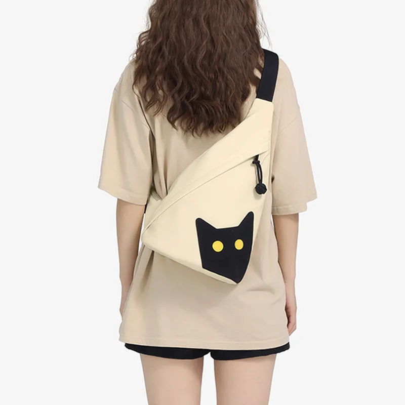 NOXXON Nylon Fabric Shoulder Bags Sling Bags Regular Women's Custard/Obsidian Black-4