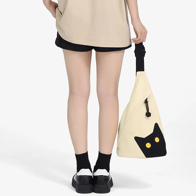 NOXXON Nylon Fabric Shoulder Bags Sling Bags Regular Women's Custard/Obsidian Black-5