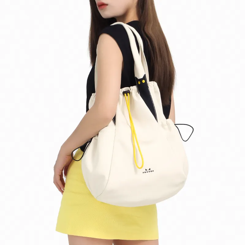 NOXXON Nylon Fabric Backpack Shoulder Bag Backpack Regular Women's Ecru/Nude Pink/Army Green-3