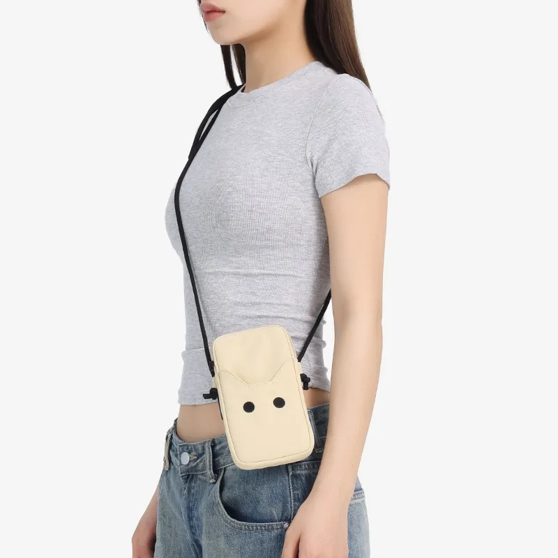 NOXXON Nylon Cell Phone Pouch Arm Bag Shoulder Bag Unisex Obsidian Black/Khaki-3