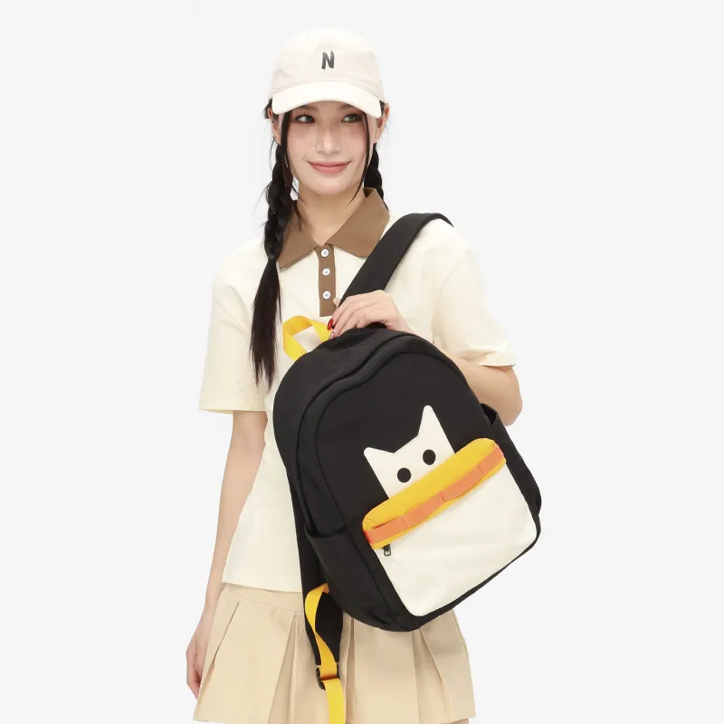 NOXXON Nylon Backpack Women's Ecru/Obsidian Black-6