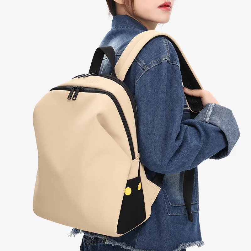 NOXXON Polyester Backpack Regular Unisex Obsidian Black/Khaki-7
