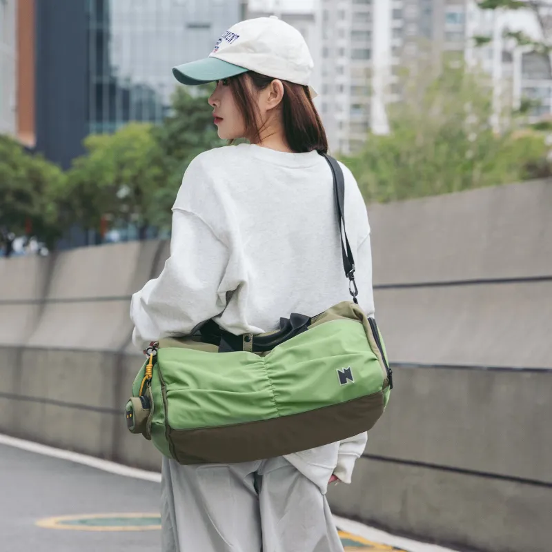 NOXXON Nylon Gym Bag Unisex Brown/Green-7