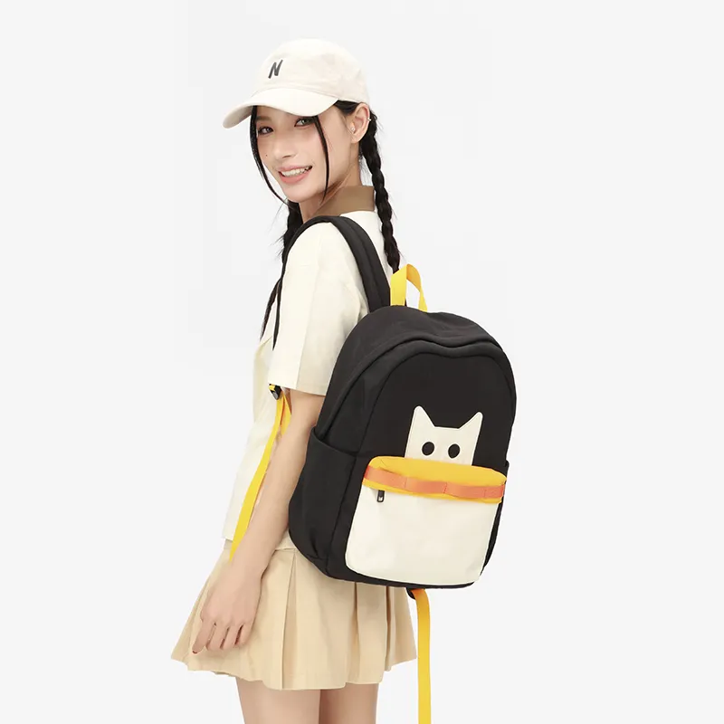 NOXXON Nylon Backpack Women's Ecru/Obsidian Black-5