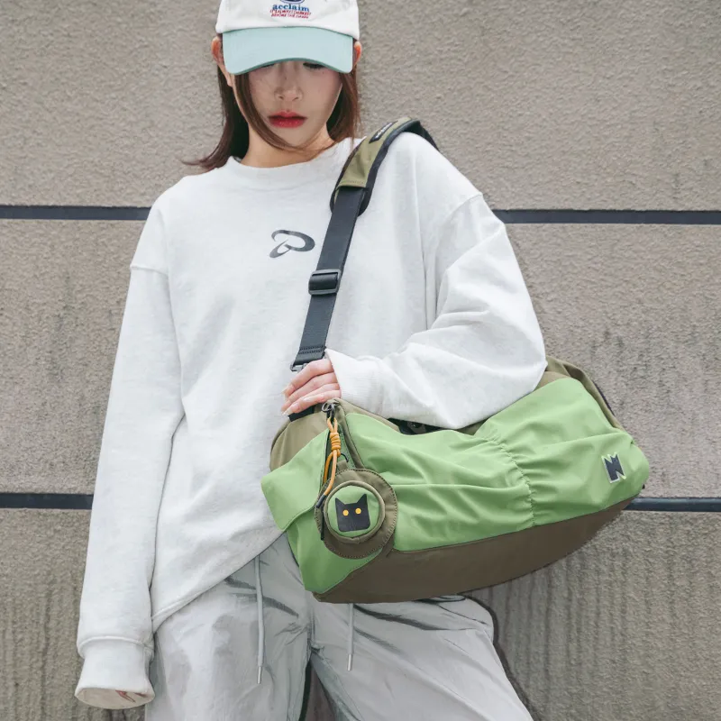 NOXXON Nylon Gym Bag Unisex Brown/Green-8