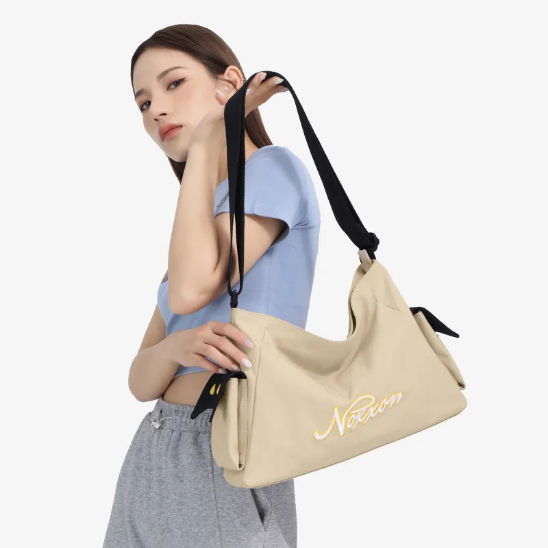 NOXXON Nylon Shoulder Bag Women's Khaki-3