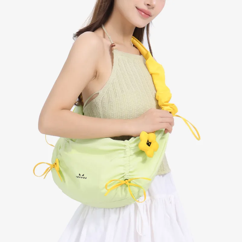 NOXXON Nylon Shoulder Bag Regular Women's White & Avocado Green/Verdant Green & Sunshine Yellow-2