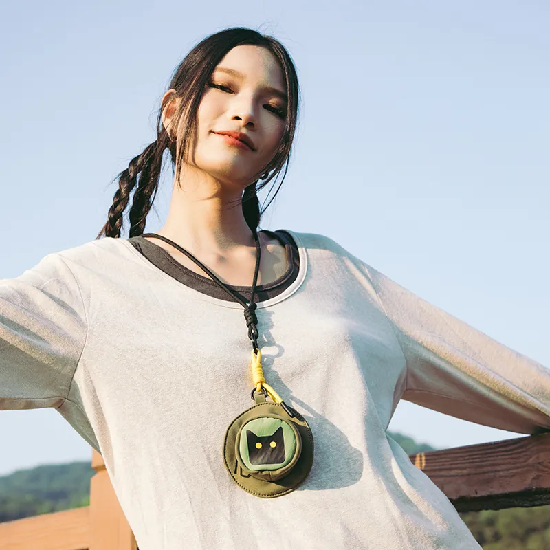 NOXXON Nylon Earphone Case Unisex Green/Brown-2